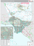Los Angeles-Long Beach-Anaheim Wall Map Premium Style